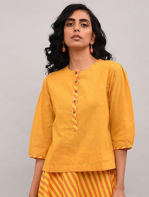 Ready to wear yellow cotton Top