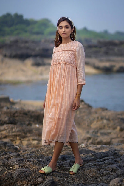 Peach Lace Kota Dress