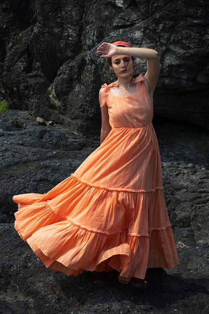 Peach Maxi Dress