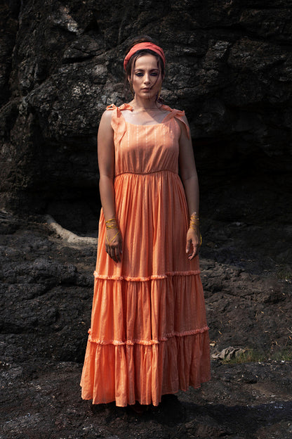 Peach Maxi Dress