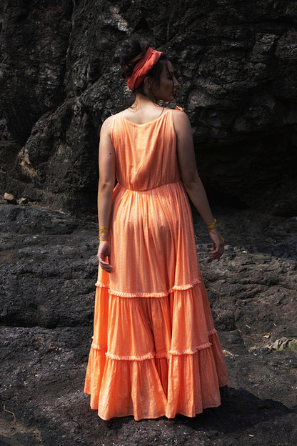 Peach Maxi Dress