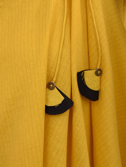 Yellow Cotton Dobby Top