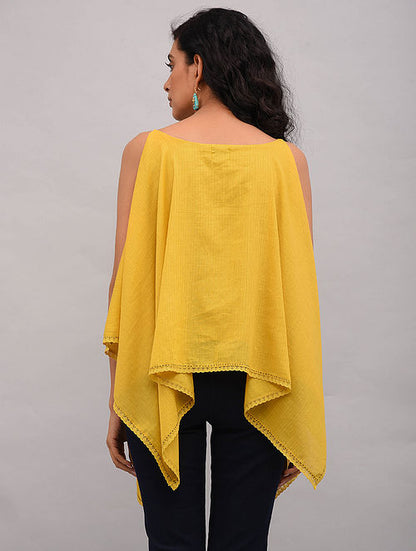 Yellow Cotton Dobby Top