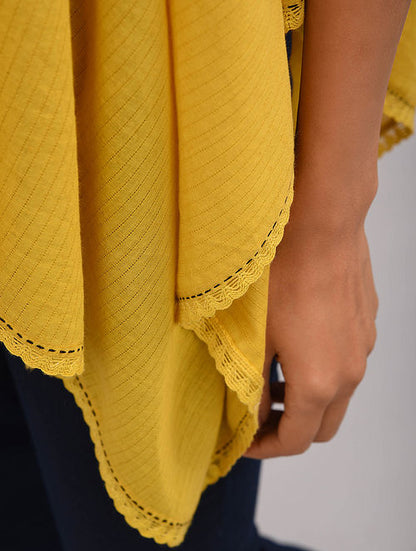 Yellow Cotton Dobby Top