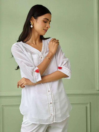 Breezy Cotton Shirt with Slip (set of 2) - Sonal Kabra