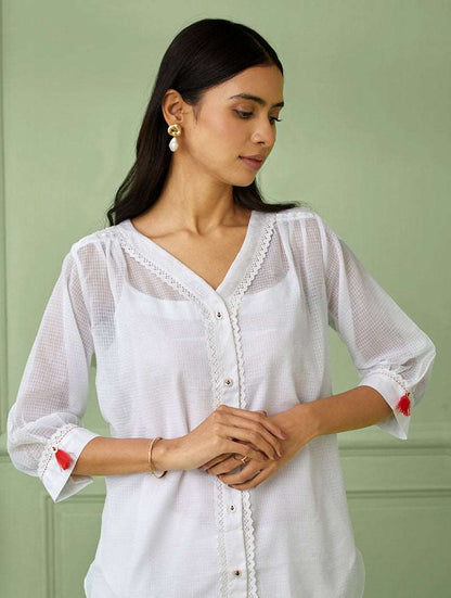 Breezy Cotton Shirt with Slip (set of 2) - Sonal Kabra