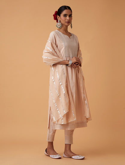 Powder Zari Kurta Set