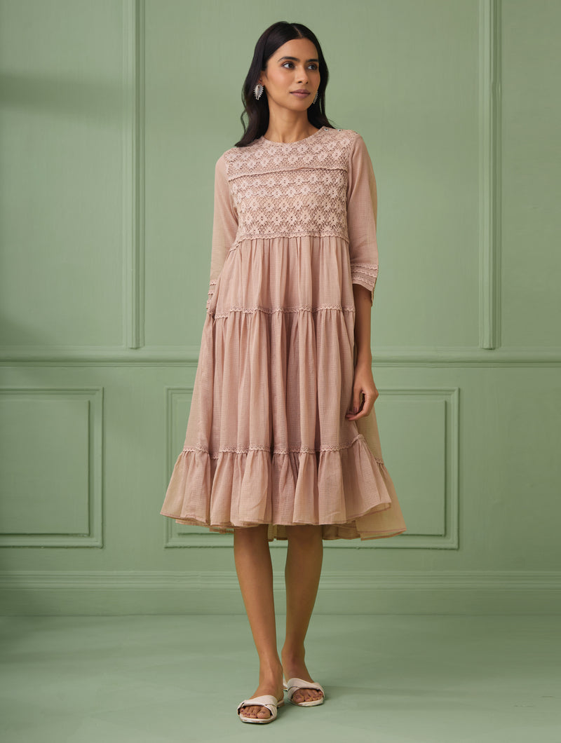 Ros tiered lace on sale dress