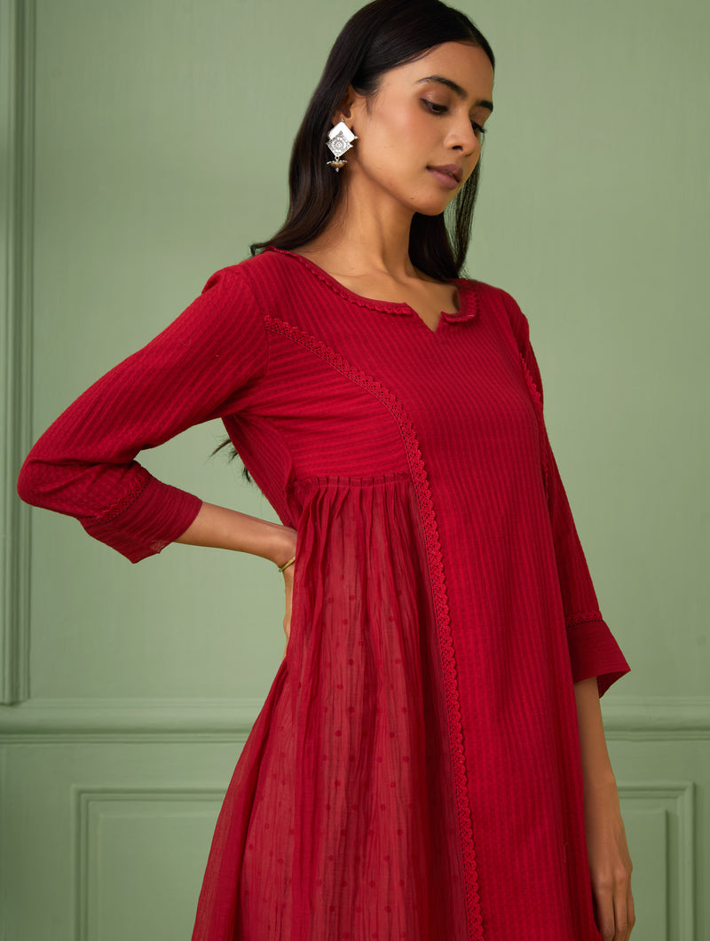 Aahwan Women Fit and Flare Red Dress - Buy Aahwan Women Fit and Flare Red  Dress Online at Best Prices in India | Flipkart.com