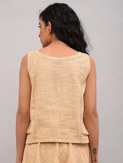 Beige Cotton Top - Sonal Kabra