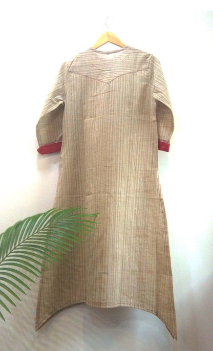 Beige pink comfy kurta - Sonal Kabra