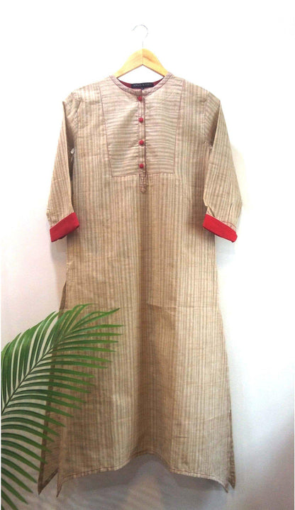 Beige pink comfy kurta - Sonal Kabra