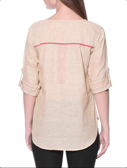 Beige south cotton shirt - Sonal Kabra