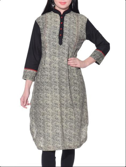 Black beige kurta - Sonal Kabra