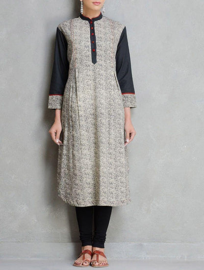 Black beige kurta - Sonal Kabra