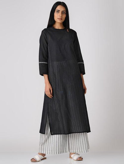 Black keyhole neckline dress - Sonal Kabra