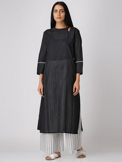 Black keyhole neckline dress - Sonal Kabra