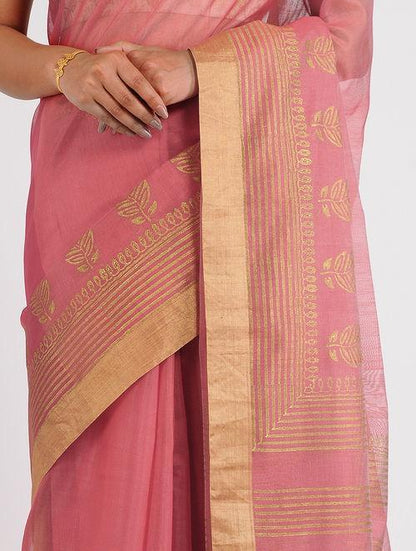 Block printed chanderi saree - Sonal Kabra