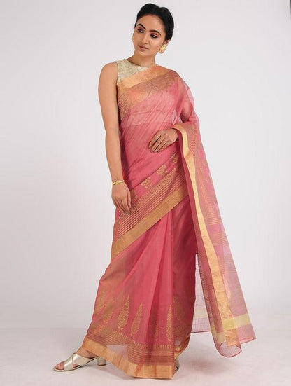 Block printed chanderi saree - Sonal Kabra