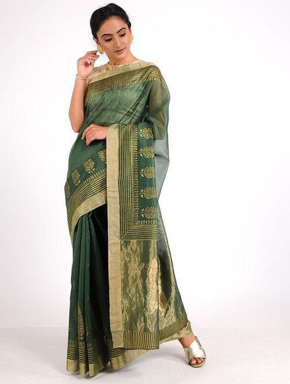 Block printed chanderi saree - Sonal Kabra