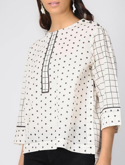 Block printed cotton top - Sonal Kabra