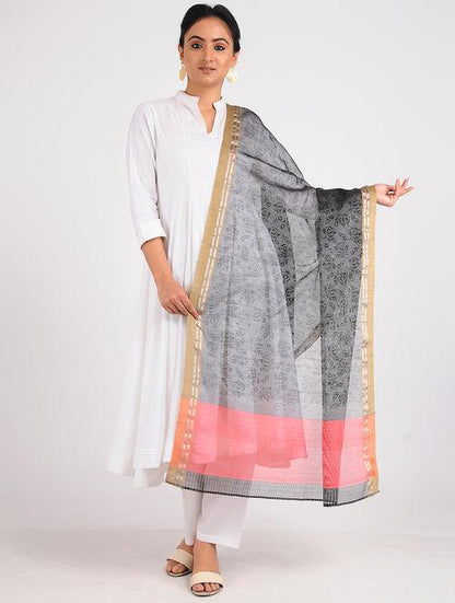 Block printed dupatta - Sonal Kabra