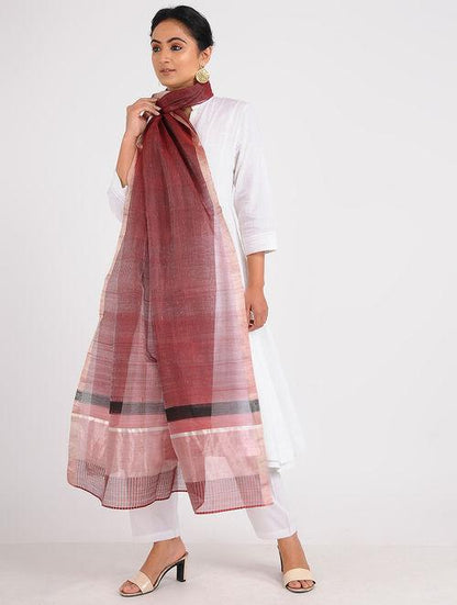 Block printed dupatta Sarees & Stoles Sonal Kabra Sonal Kabra Buy Shop online premium luxury fashion clothing natural fabrics sustainable organic hand made handcrafted artisans craftsmen