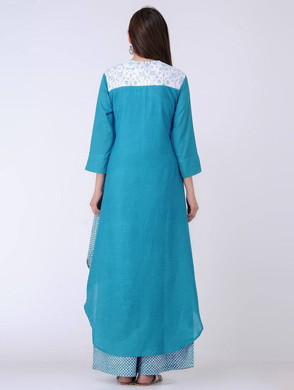 Blue high-low kurta - Sonal Kabra