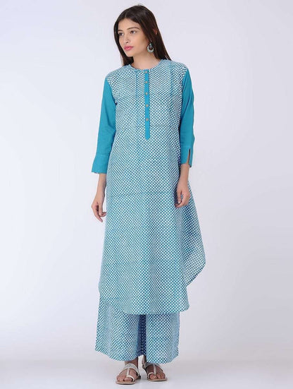 Blue high-low kurta - Sonal Kabra