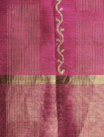 Chanderi zari dupatta Sarees & Stoles Sonal Kabra Sonal Kabra Buy Shop online premium luxury fashion clothing natural fabrics sustainable organic hand made handcrafted artisans craftsmen