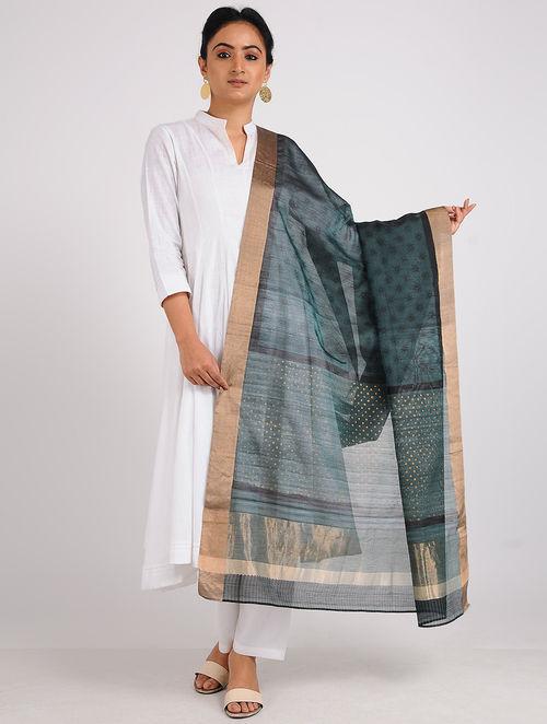 Chanderi zari dupatta Sarees & Stoles Sonal Kabra Sonal Kabra Buy Shop online premium luxury fashion clothing natural fabrics sustainable organic hand made handcrafted artisans craftsmen