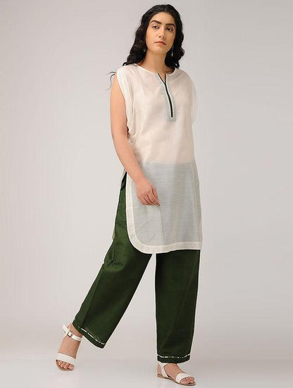 Cowl sleeve kurta Kurta Sonal Kabra Sonal Kabra Buy Shop online premium luxury fashion clothing natural fabrics sustainable organic hand made handcrafted artisans craftsmen