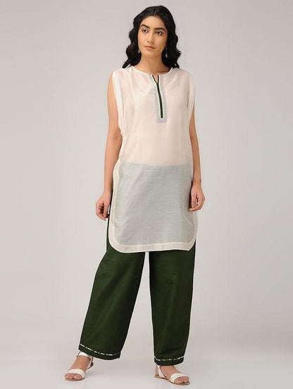 Cowl sleeve kurta Kurta Sonal Kabra Sonal Kabra Buy Shop online premium luxury fashion clothing natural fabrics sustainable organic hand made handcrafted artisans craftsmen