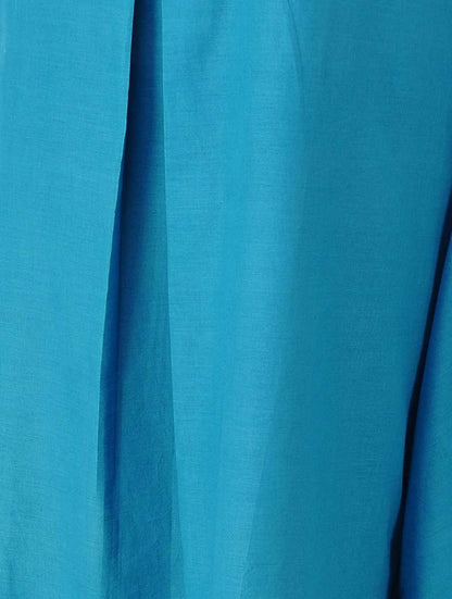 Drape dress - Blue Dress The Neem Tree Sonal Kabra Buy Shop online premium luxury fashion clothing natural fabrics sustainable organic hand made handcrafted artisans craftsmen