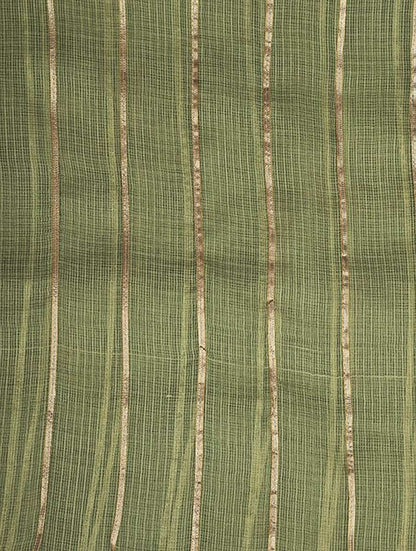 Green Handwoven Kota Dupatta with Gota Details Dupatta & Stoles The Neem Tree Sonal Kabra Buy Shop online premium luxury fashion clothing natural fabrics sustainable organic hand made handcrafted artisans craftsmen