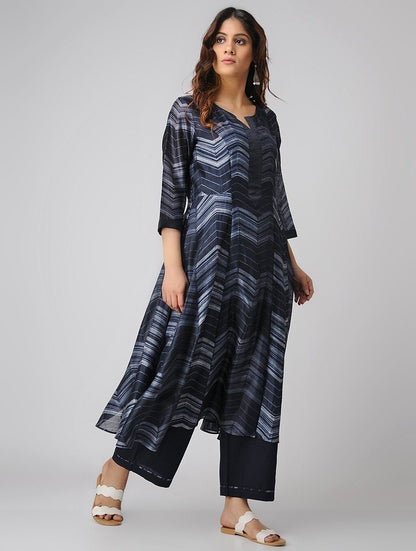 Indigo love (Set of 2) Dress Sonal Kabra Sonal Kabra Buy Shop online premium luxury fashion clothing natural fabrics sustainable organic hand made handcrafted artisans craftsmen