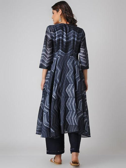 Indigo love (Set of 2) Dress Sonal Kabra Sonal Kabra Buy Shop online premium luxury fashion clothing natural fabrics sustainable organic hand made handcrafted artisans craftsmen