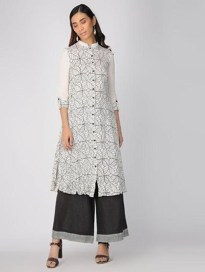 Ivory leaf dress Jacket dress Sonal Kabra Sonal Kabra Buy Shop online premium luxury fashion clothing natural fabrics sustainable organic hand made handcrafted artisans craftsmen