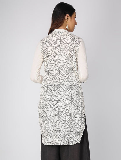 Ivory leaf kurta Kurta The Neem Tree Sonal Kabra Buy Shop online premium luxury fashion clothing natural fabrics sustainable organic hand made handcrafted artisans craftsmen