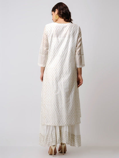 Keyhole neck kurta Kurta The Neem Tree Sonal Kabra Buy Shop online premium luxury fashion clothing natural fabrics sustainable organic hand made handcrafted artisans craftsmen