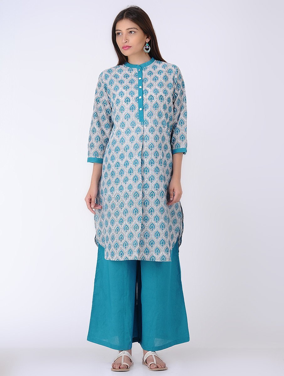 Lotus kurta Kurta The Neem Tree Sonal Kabra Buy Shop online premium luxury fashion clothing natural fabrics sustainable organic hand made handcrafted artisans craftsmen