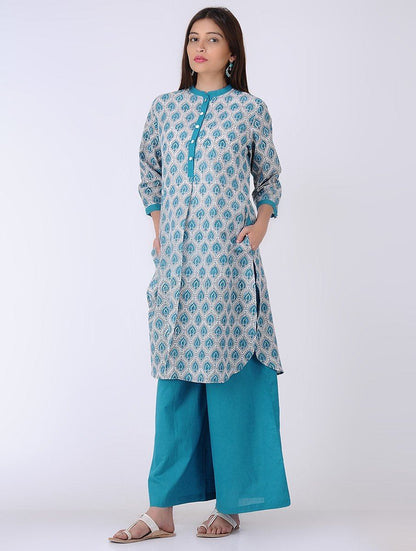 Lotus kurta Kurta The Neem Tree Sonal Kabra Buy Shop online premium luxury fashion clothing natural fabrics sustainable organic hand made handcrafted artisans craftsmen