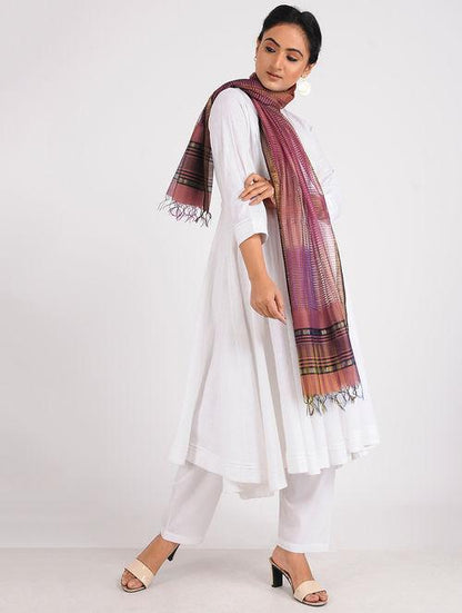 Maheshwari dupatta Sarees & Stoles Sonal Kabra Sonal Kabra Buy Shop online premium luxury fashion clothing natural fabrics sustainable organic hand made handcrafted artisans craftsmen