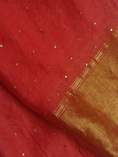 Pink Sequenced Dupatta Dupatta & Stoles Sonal Kabra Sonal Kabra Buy Shop online premium luxury fashion clothing natural fabrics sustainable organic hand made handcrafted artisans craftsmen