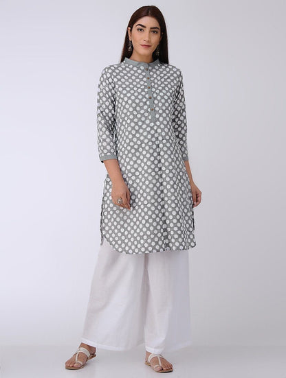 Polka kurta Kurta The Neem Tree Sonal Kabra Buy Shop online premium luxury fashion clothing natural fabrics sustainable organic hand made handcrafted artisans craftsmen