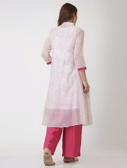 Pristine pink (Set of 2) Jacket dress Sonal Kabra Sonal Kabra Buy Shop online premium luxury fashion clothing natural fabrics sustainable organic hand made handcrafted artisans craftsmen