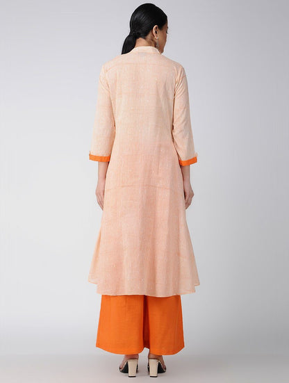 Saffron jacket dress Jacket dress Sonal Kabra Sonal Kabra Buy Shop online premium luxury fashion clothing natural fabrics sustainable organic hand made handcrafted artisans craftsmen