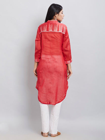 Shibori kurta Dress Sonal Kabra Sonal Kabra Buy Shop online premium luxury fashion clothing natural fabrics sustainable organic hand made handcrafted artisans craftsmen